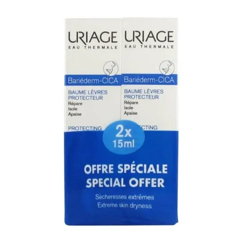 URIAGE BARIEDERM CICA BAUME LEVRES PROTECTEUR 2*15ML