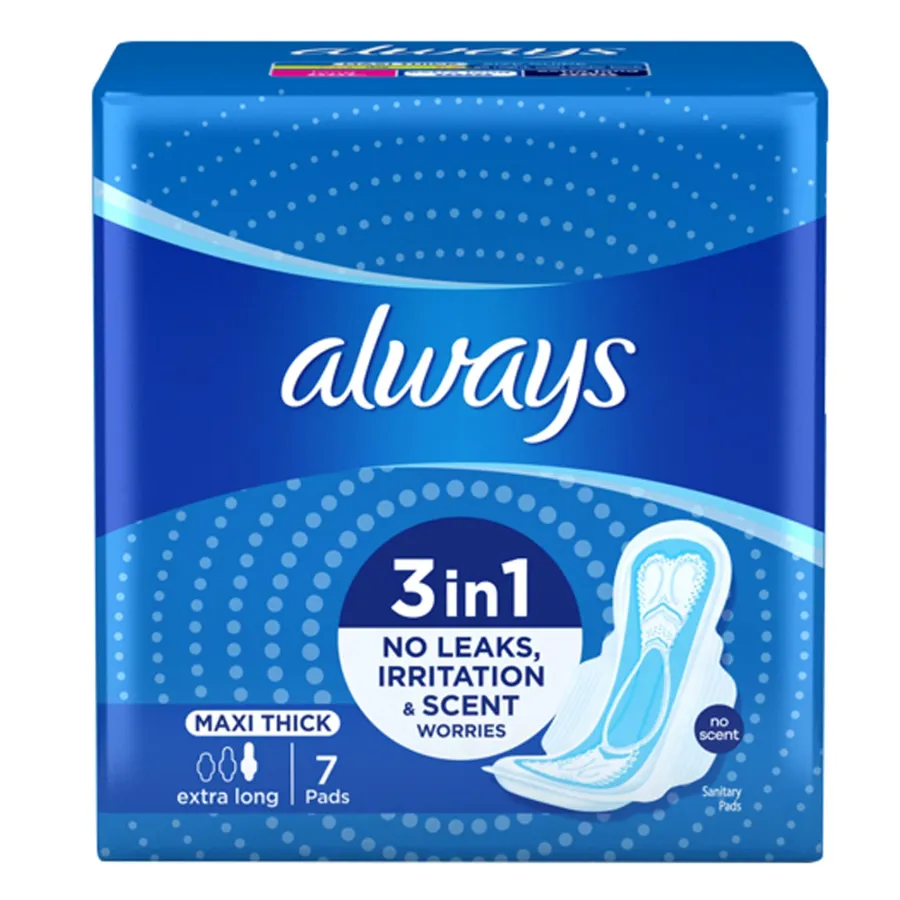 Always Maxi Thick 3en1 Extra Long 7 Pads