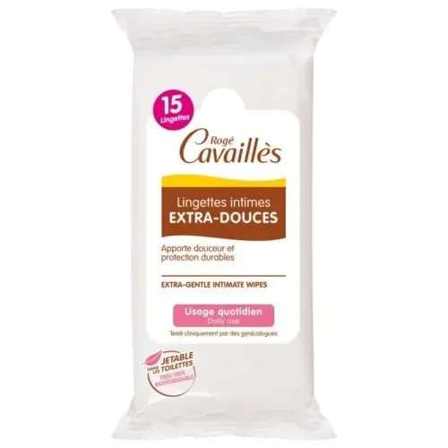 Roge Cavailles Lingettes Intimes 15 Pieces