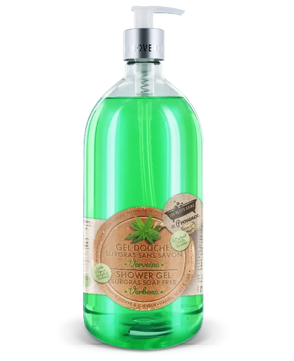 Gel Douche surgras sans savon 1L Verveine