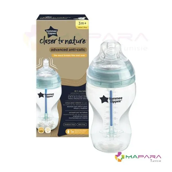 TOMMEE TIPPEE BIBERON ADVANCED ANTI-COLIQUE TURQUOISE 3M+ 340ML