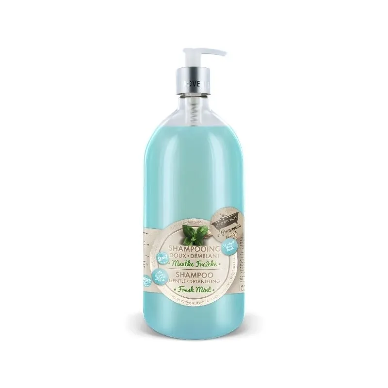 Les Petits Bains de Provence Shampoing Menthe Fraiche 1L
