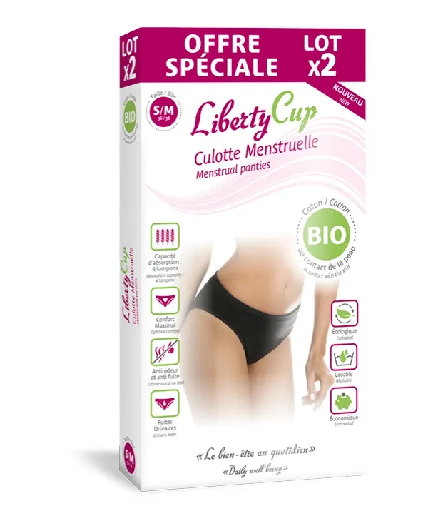 Lot x2 Culottes Menstruelles Noir
