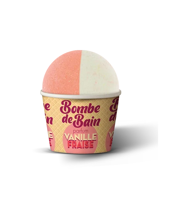 Bombe de Bain Vanille – Fraise 115g