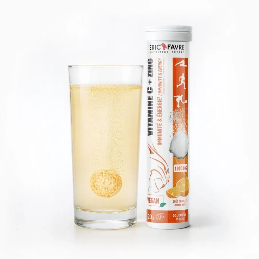 Cachets Effervescent Vitamine C + Zinc Orange 20 comprimés