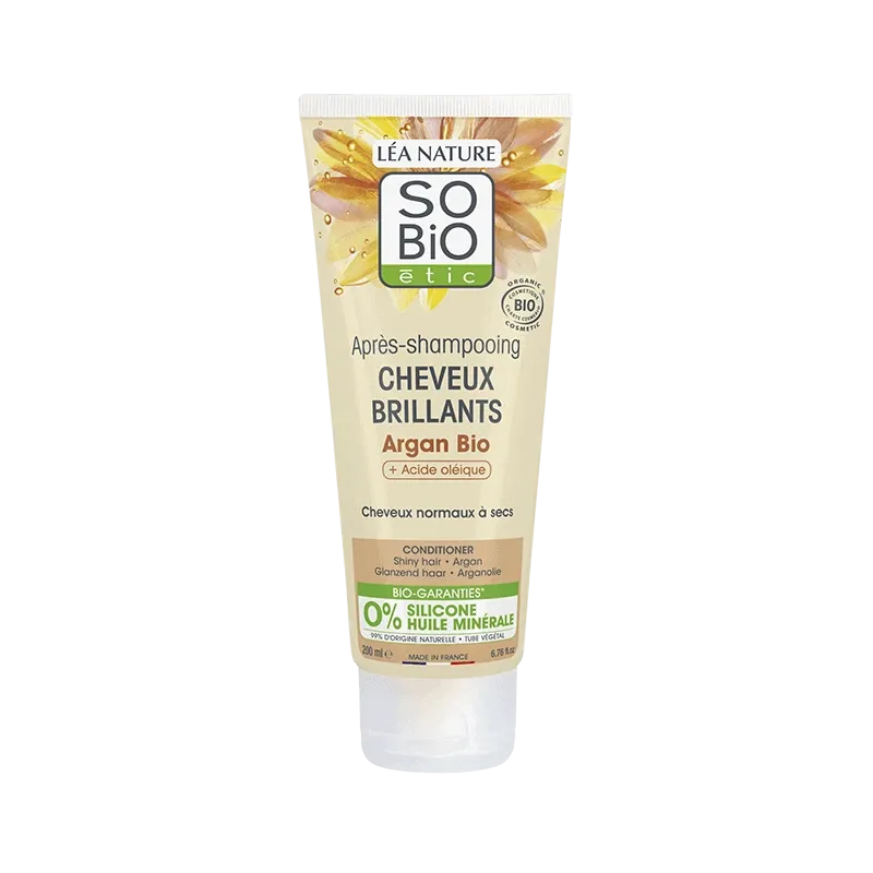 SO BIO Cheveux Brillants Après-Shampoing Argan & Acide Oléique Bio 200ml