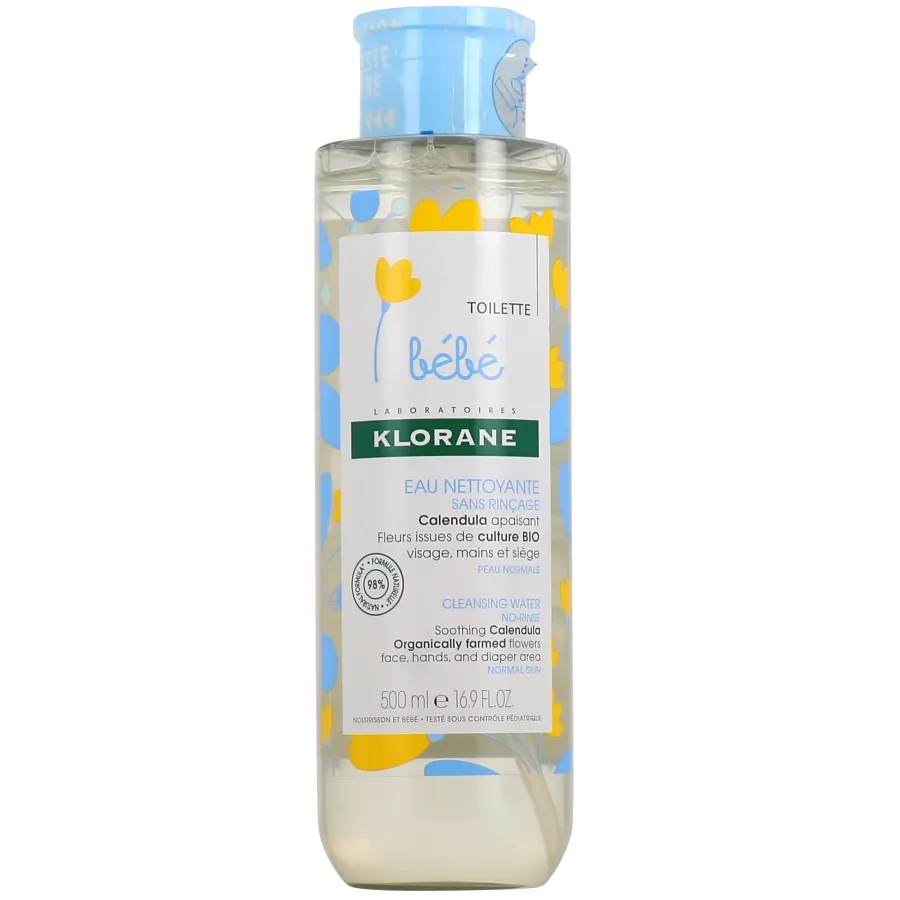 Klorane Bebe Eau Nettoyante sans Rincage 500 ml