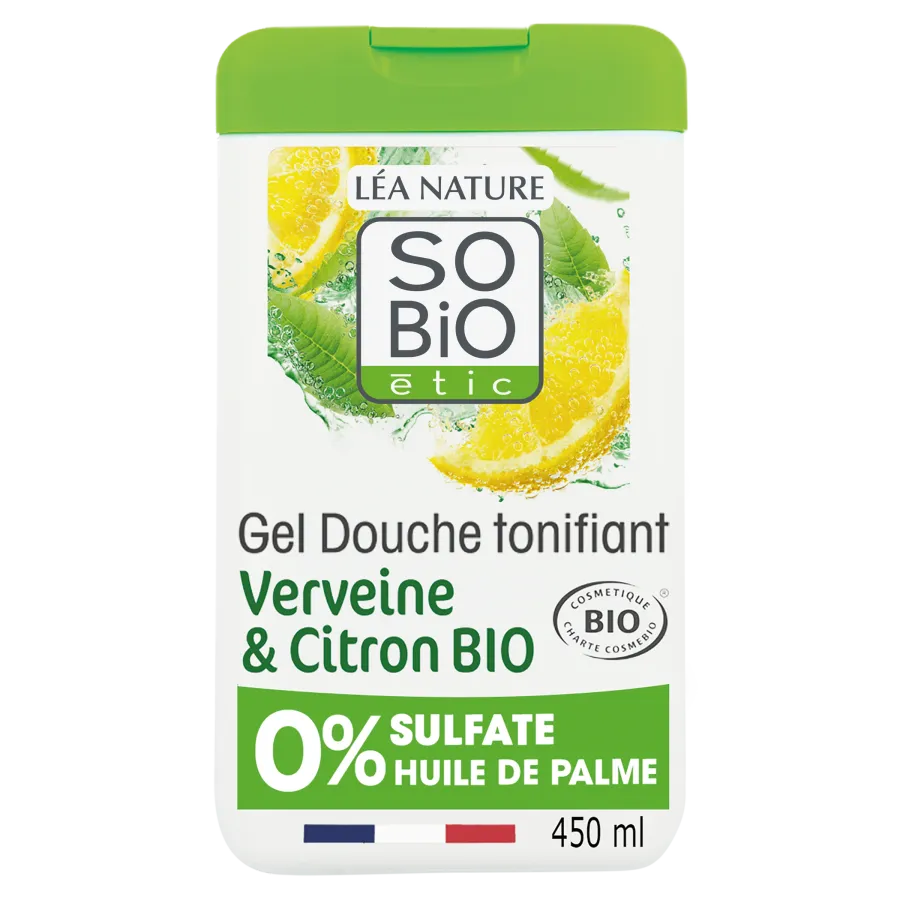 Gel douche tonifiant, Verveine et Citron Bio
