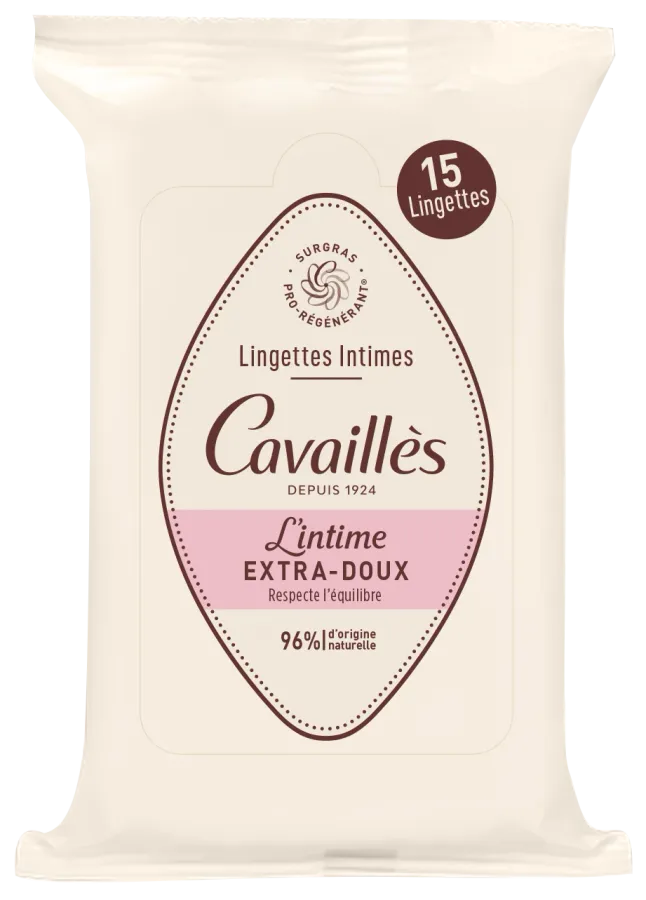 Lingettes Intimes Extra-Doux 15 lingettes