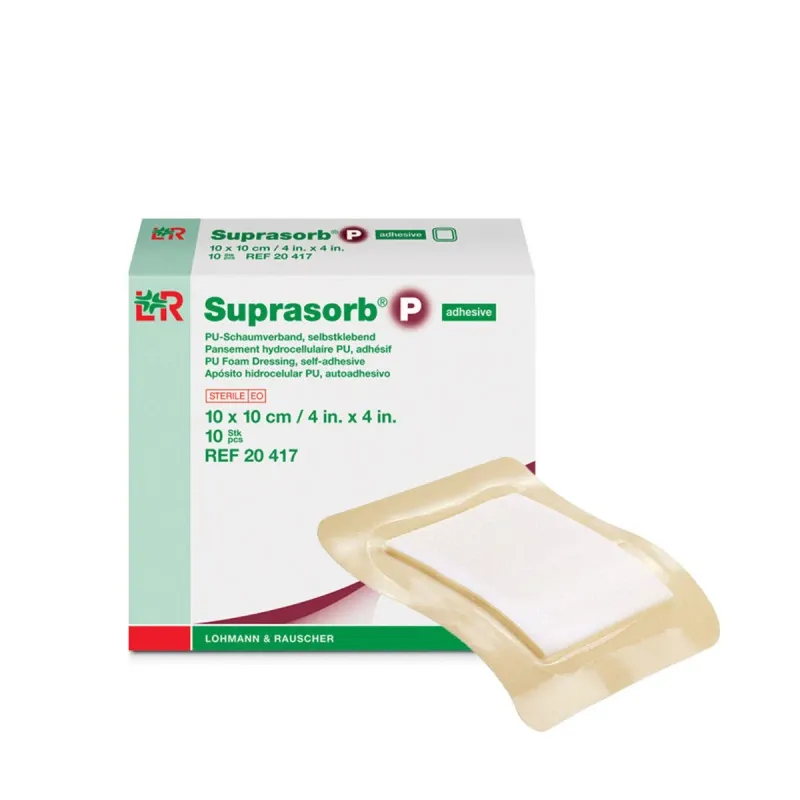 Pansement hydrocellulaire adhésif stérile - Suprasob P - 10cm x 10cm - 1 pièce