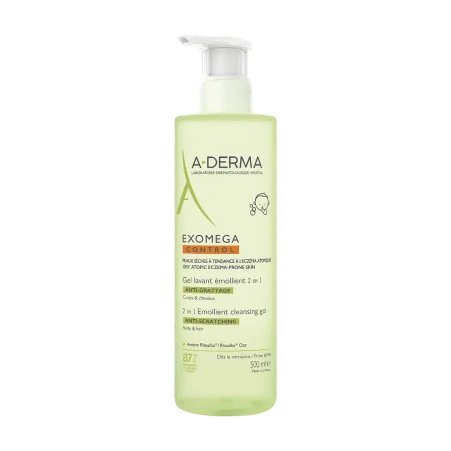 EXOMEGA CONTROL Gel lavant émollient 2 en 1 anti-démangeaisons