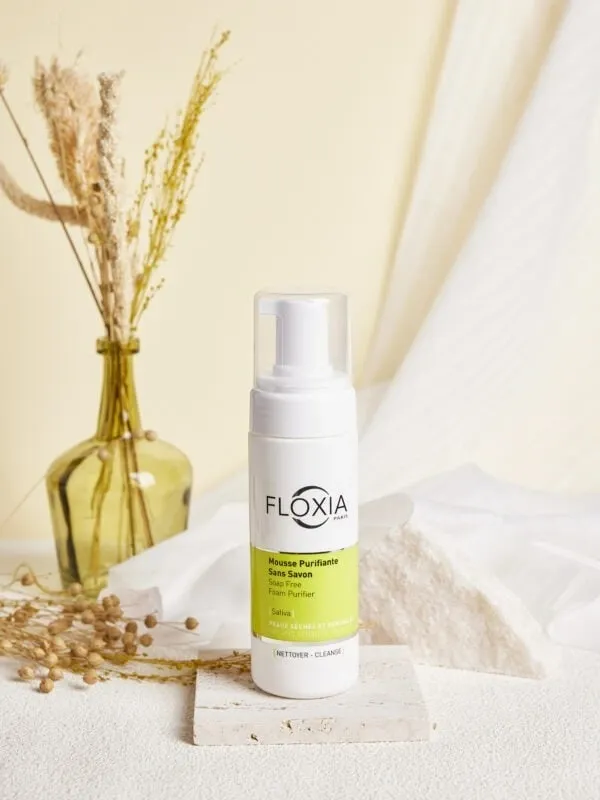 FLOXIA Mousse Purifiante Sans Savon peaux sèches et sensibles 150 ml