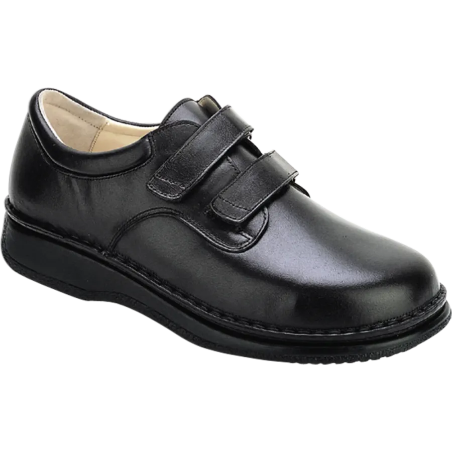 Chaussures de confort homme Giove Velcro diabétique noir