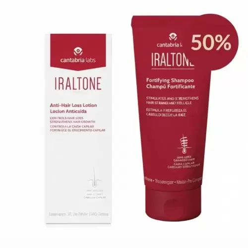 CANTABRIA LABS IRALTONE LOTION ANTI CHUTE 100ML+SHAMPOING FORTIFIANT 200ML (50%)