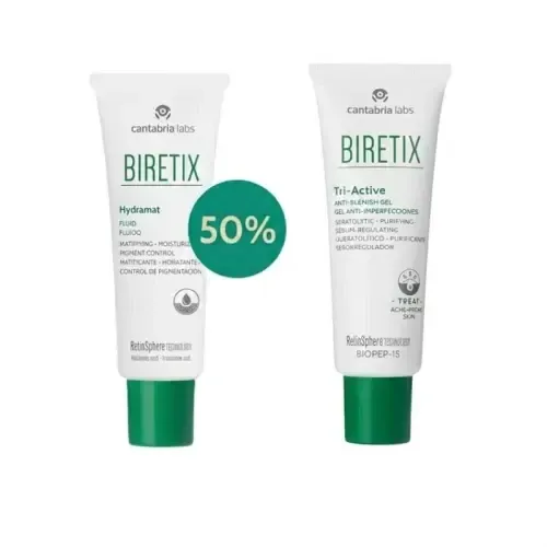 CANTARIA LABS BIRETIX GEL TRI-ACTIVE 50ML +HYDRAMAT FLUIDE 50ML (-50%)