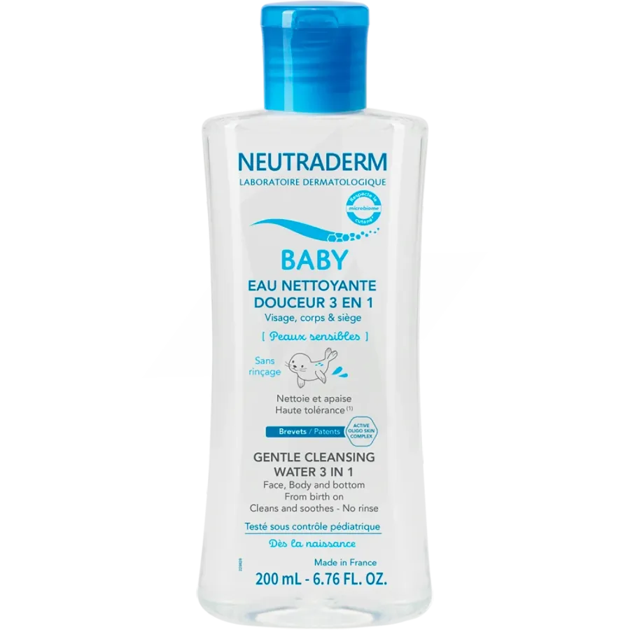 NEUTRADERM BABY EAU NETTOYANTE DOUCEUR 3 EN 1 200ML