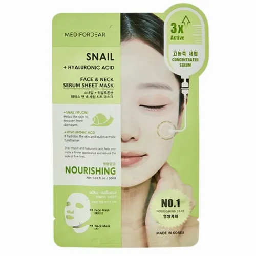 MEDI FOR DEAR MASQUE VISAGE TISSU SNAIL HYALURONIC ACID 30ML