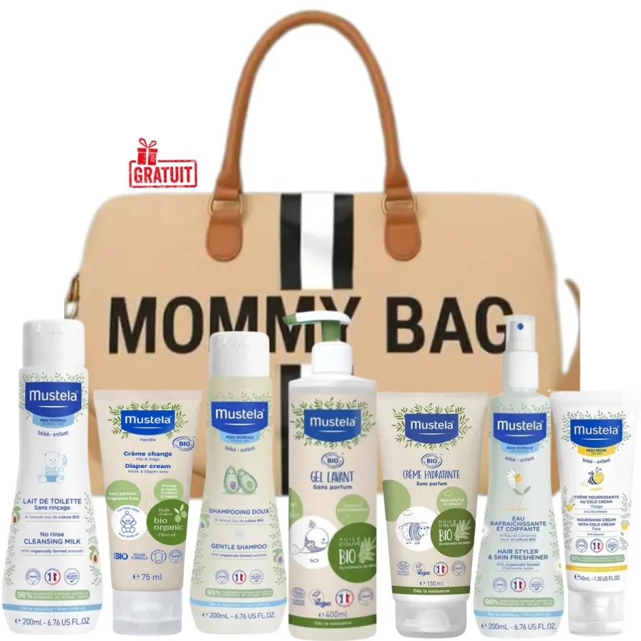 MUSTELA SAC MATERNITE MOMMY BAG 7 PRODUITS