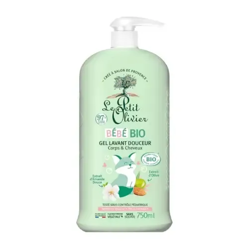 LE PETIT OLIVIER GEL LAVANT DOUCEUR BEBE BIOLOGIQUE 750ML