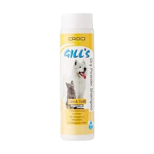 CROCI GILL'S DRY POWDER SHAMPOO CHATS ET CHIEN 200G