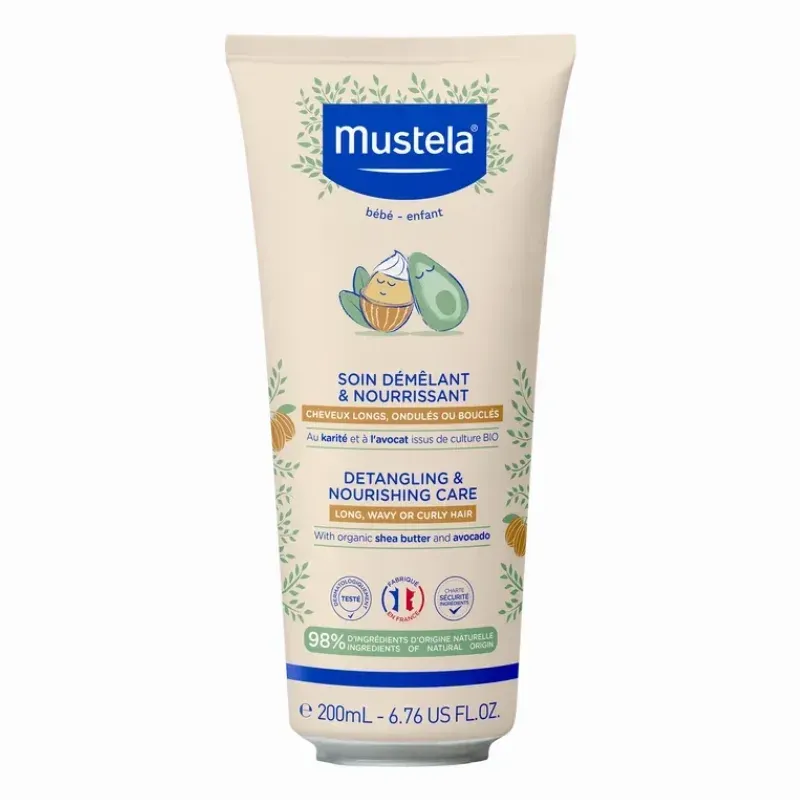 MUSTELA SOIN DEMELANT ET NOURRISSANT CHEVEUX LONGS ONDULES OU BOUCLES 200ML
